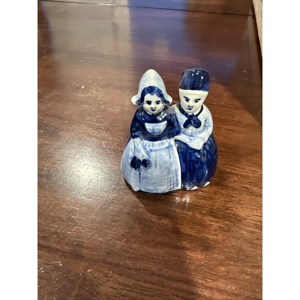 Vintage delft blue holland windmill ceramic‎ bell with clapper